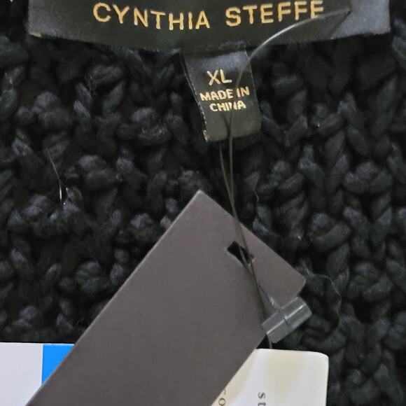 Cynthia Steffe Black Chunky Sweater Dress Size XL New with Tags - Picture 3 of 5